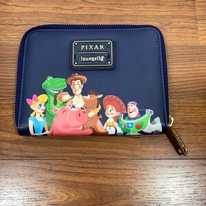 Loungefly Pixar Character Wallet - Navy and Multicolor